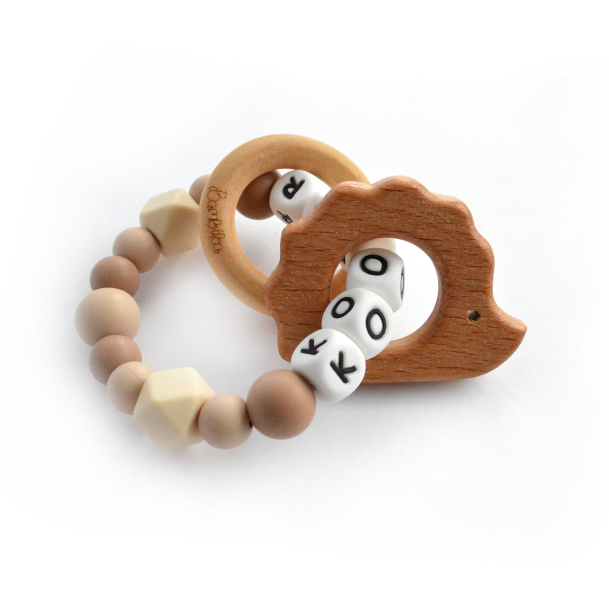 Mushie Light Brown Dog Silicone Baby Teether + Reviews