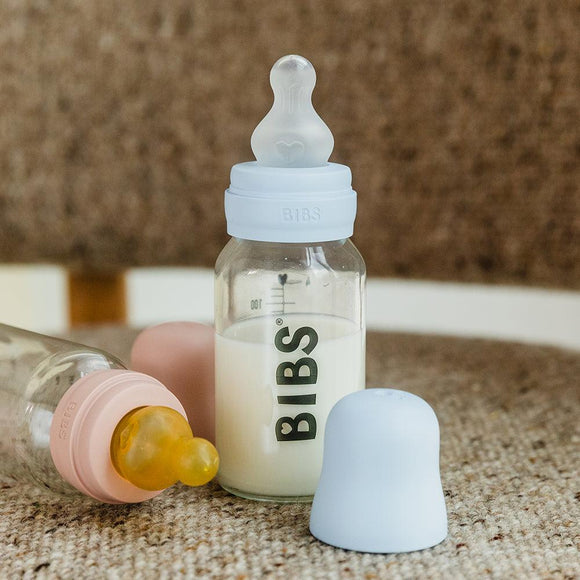 BIBS | Baby Lightweight Plastic Bottle | 150ml + 270ml | 2 Color Options | Complete Set Silicone