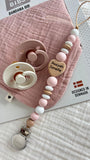 Pacifier Clip | 14 Colors-4 Shapes | Personalized/Engraved | Nidal