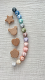 Pacifier Clip | 14 Colors-4 Shapes | Personalized/Engraved | Star Lyle Moses