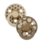 Bibs Pacifier Colour | STUDIO | Polka Vanilla/Dark Oak | Size 1-3