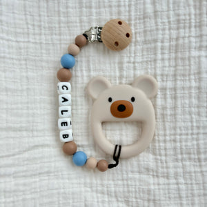 Clip with Teether | Personalized | Caleb