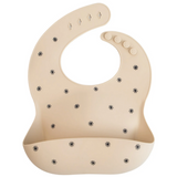 mushie | Silicone Bib | Black Daisy