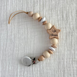 Pacifier Clip | 14 Colors-4 Shapes | Personalized/Engraved | Star Lyle Moses