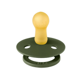 Bibs Pacifier | Holiday Leaf | Sage/Hunter Green | Round Size 1-2