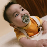 Bibs Pacifier | Holiday Leaf | Sage/Hunter Green | Round Size 1-2