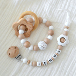 Gift Set | Pacifier Clip/Teether| Personalized | Jemma