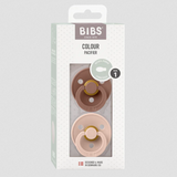 Bibs Pacifier Colour |  Symmetrical 2 PK Blush / Woodchuck