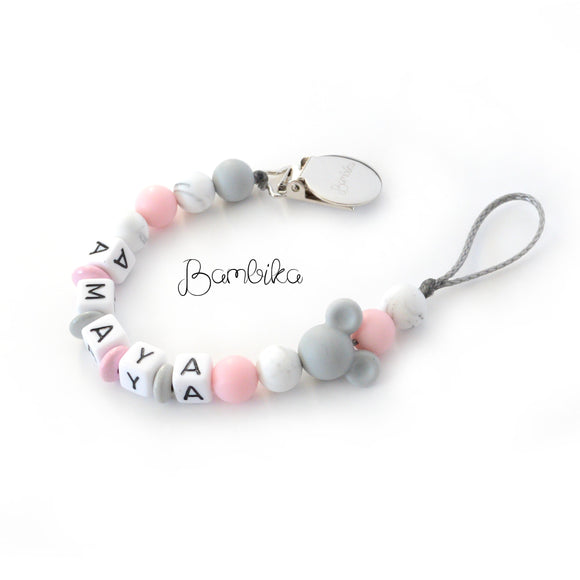 Pacifier Clip | Personalized | Amaya Pink
