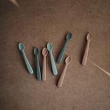 Silicone Feeding Spoons | Dried Thyme/Natural | 2-Pack