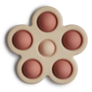 mushie | Flower Press Toy (Rose/Blush/Shifting Sand)