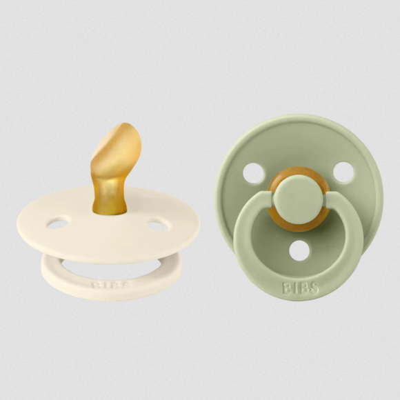 Bibs Pacifier Colour |  Anatomical 2 PK Sage / Ivory
