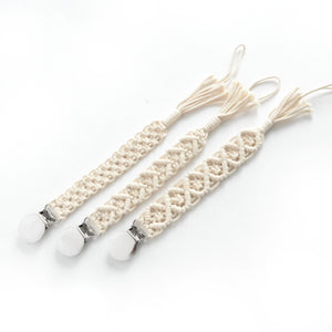 Pacifier Clip | Macrame Ivory