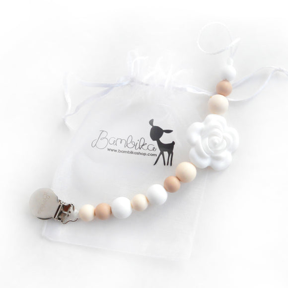 Pacifier Clip | Rosalie White Ivory