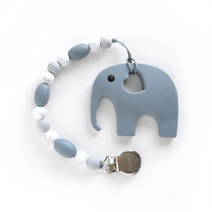 Elephant Teether | Marble-Grey
