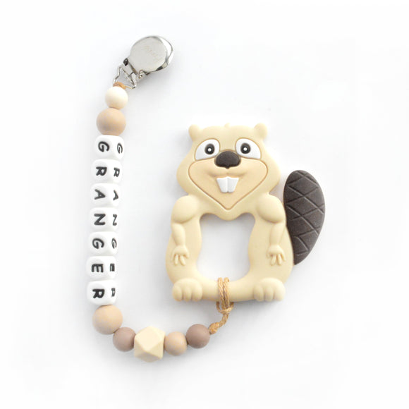 Beaver Teether | Personalized | Granger