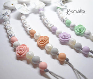 Pacifier Clip | Personalized | Rose Collection