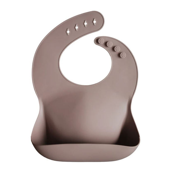 mushie | Silicone Bib | Warm Taupe